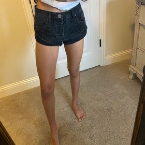 one teaspoon Black Jean Shorts